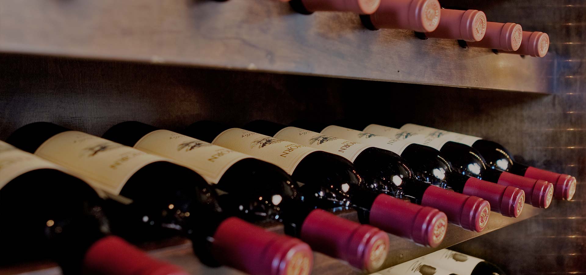 Wine selection at Ely's bar
